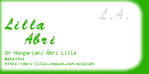 lilla abri business card